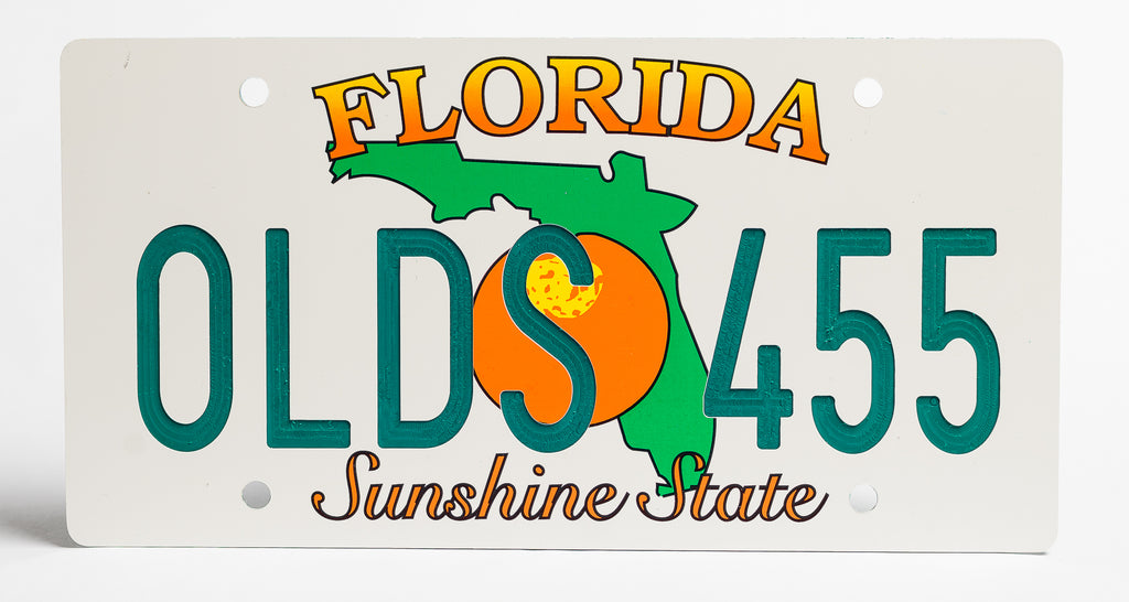 Florida Orange License Plate