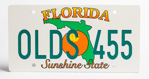 Florida Orange License Plate