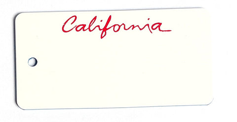 California Script Key Tag